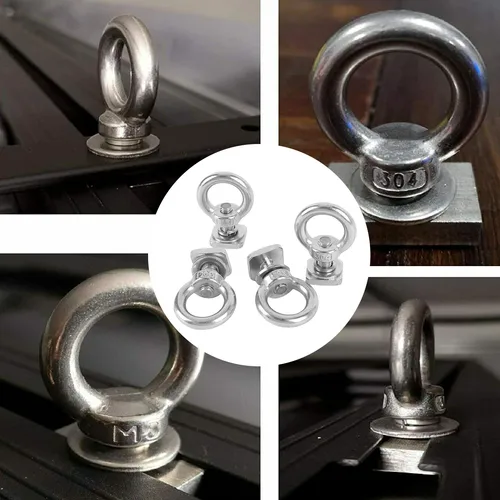 Tuerca de ojo de perno en T, anillos de amarre, alta dureza, a prueba de abrasión, soporte estable, montaje en pista en T, amarre para sujetar red de carga