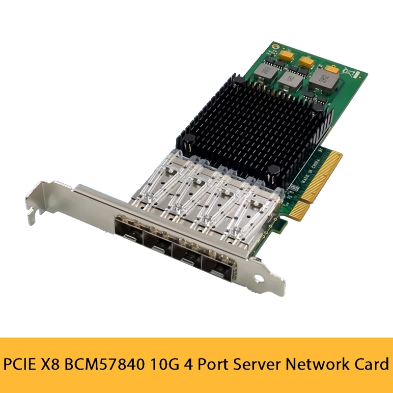 PClE X8 BCM57840 4 Port Server Network Card 10G SFP+ Fiber Network Card PCI-Express Ethernet Network Card