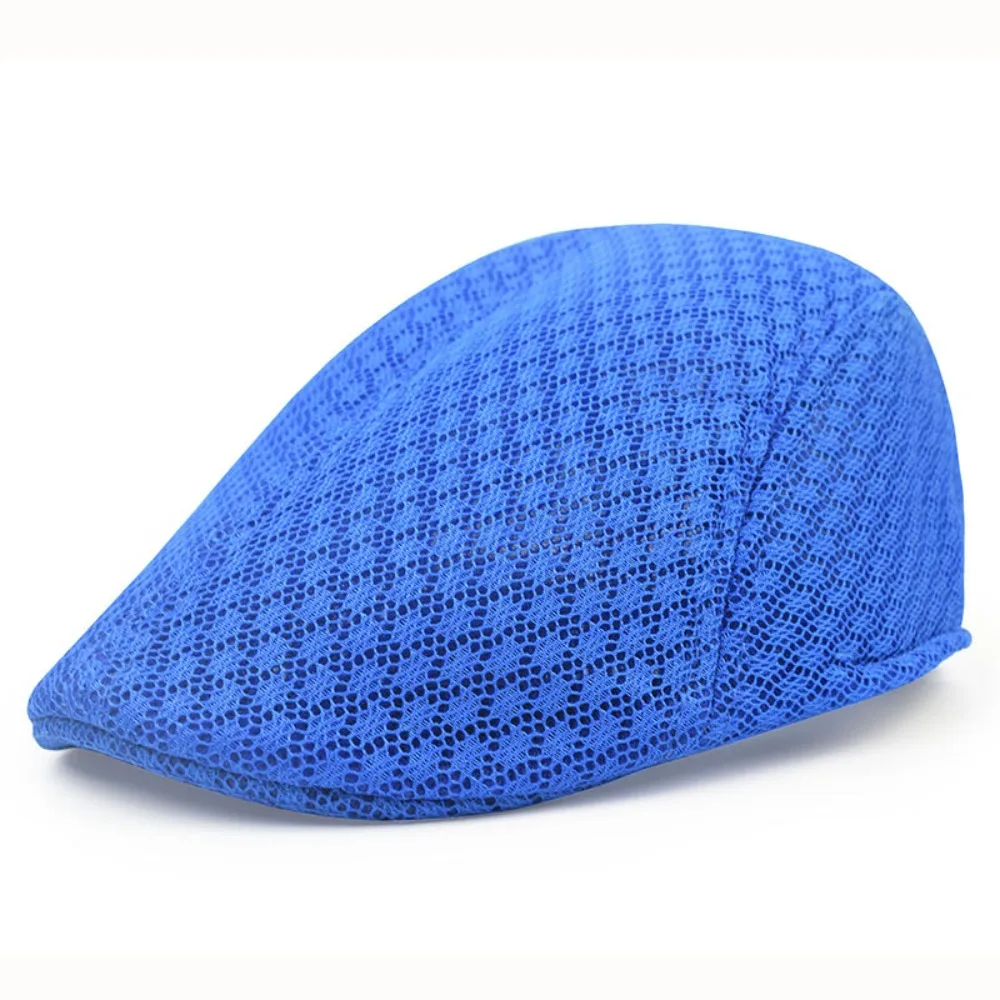 Fashion Korean Version Duck Tongue Hat Hollow Breathable Mesh Berets Solid Color Forward Hat Unisex