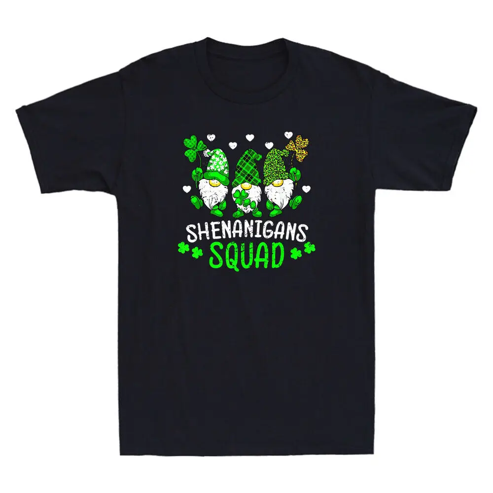 Time For Shenanigans Squad St Patrick's Day Funny Gnomes Vintage Men's T-Shirt Cartoon vintage Luxury oversized