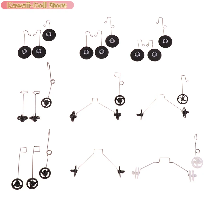 Kit de train d'atterrissage planeur en mousse RC, 1 ensemble, avec roue, accessoires d'avion pour Cessna J-11 J-20 SU27 SU57 Z51 F22 SU35