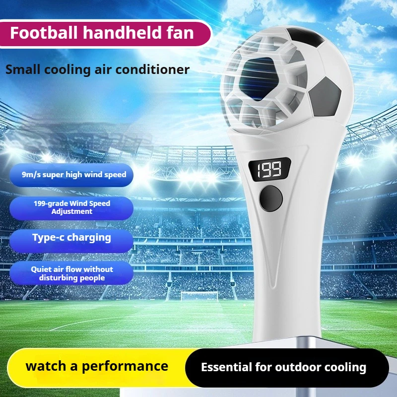 Portable Handheld Fan 199 Speed Levels USB-C Rechargeable High Wind Speed Quiet Cooling Fan Personal Cooler for Outdoor Sports