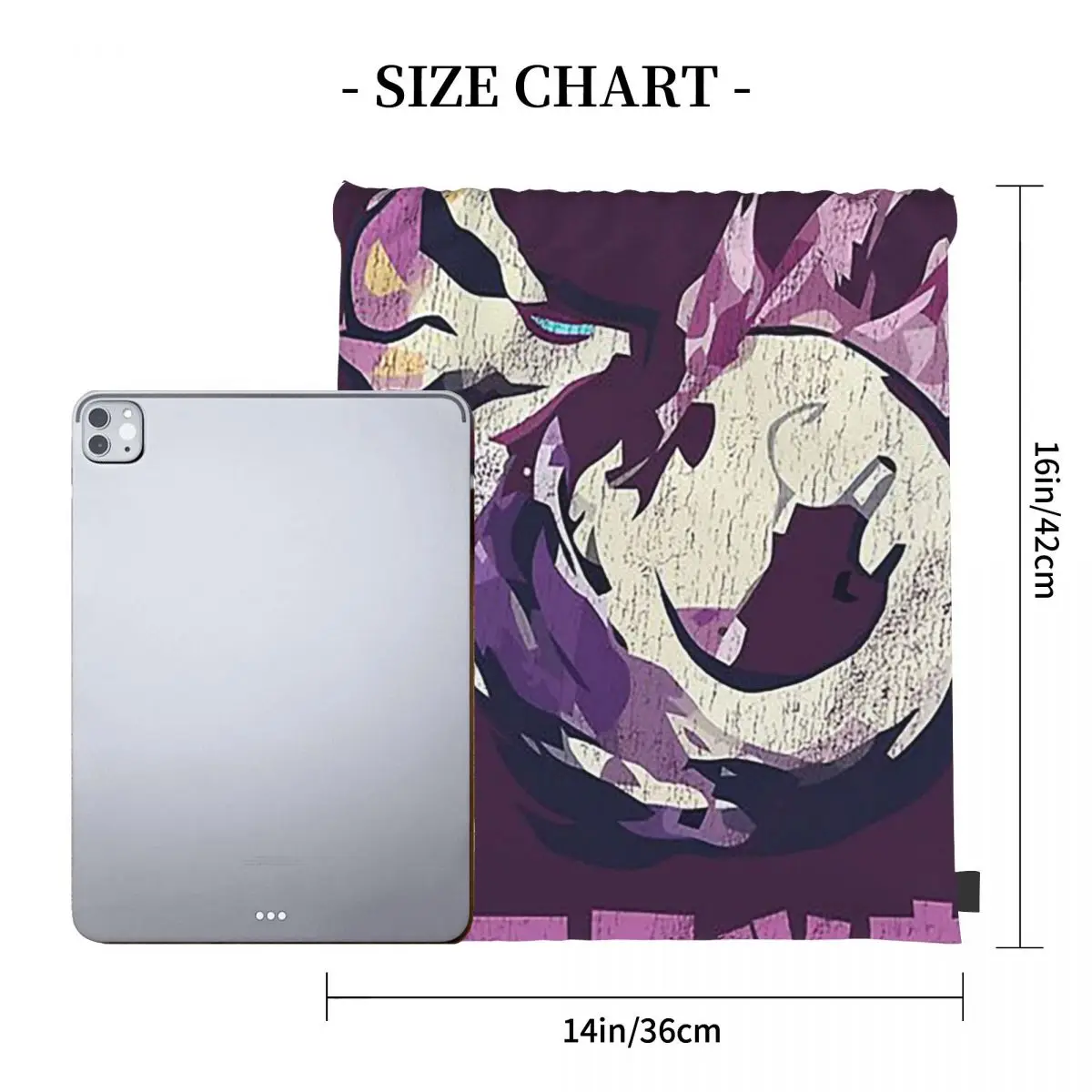 モンスターハンターライズ水ツネ漢字アイコンバックパックファッションポータブル巾着バッグスポーツバッグブックバッグ男性女性学校