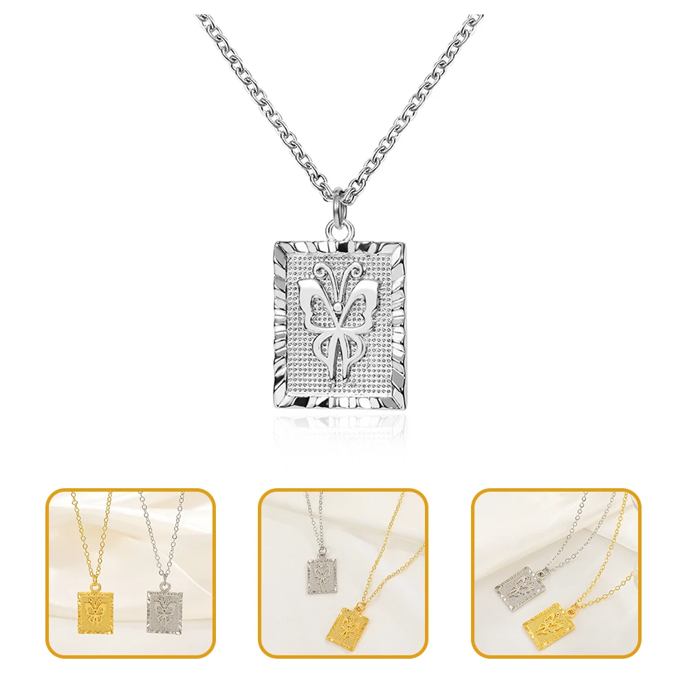 

Metal Geometric Clavicle Chain Necklace Jewelry Necklaces Men Men's Charm Vintage for Women