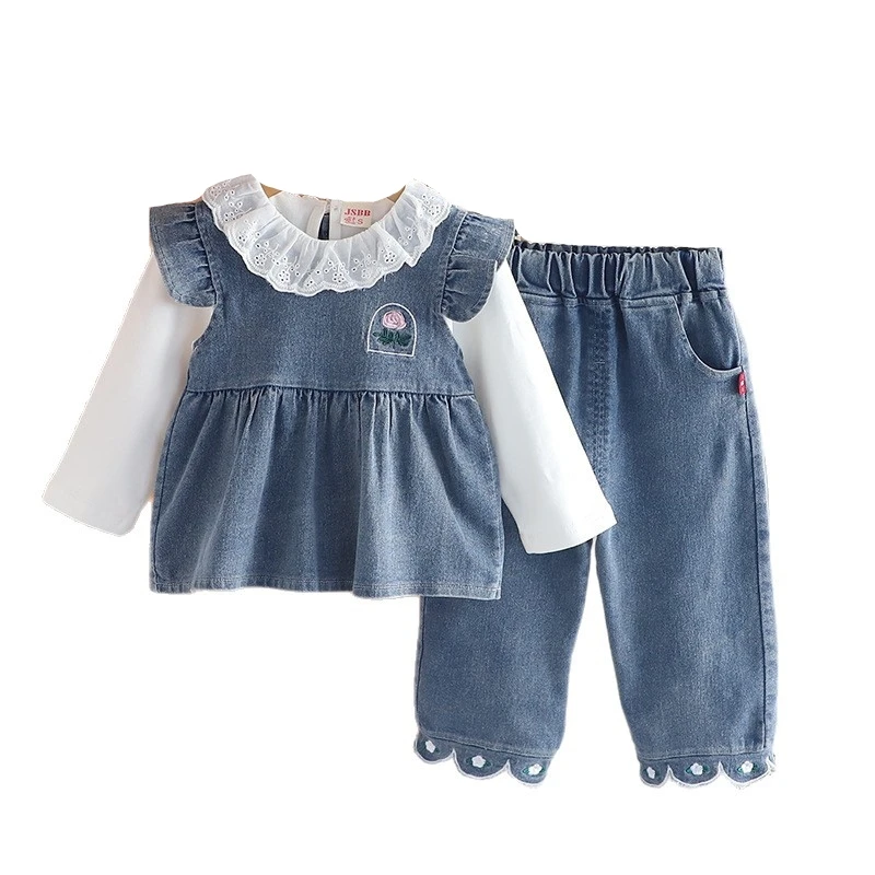 

New Spring Autumn Baby Clothes Suit Children Girls Vest T-Shirt Pants 3Pcs/Sets Kids Clothing Infant Costume Toddler Tracksuits