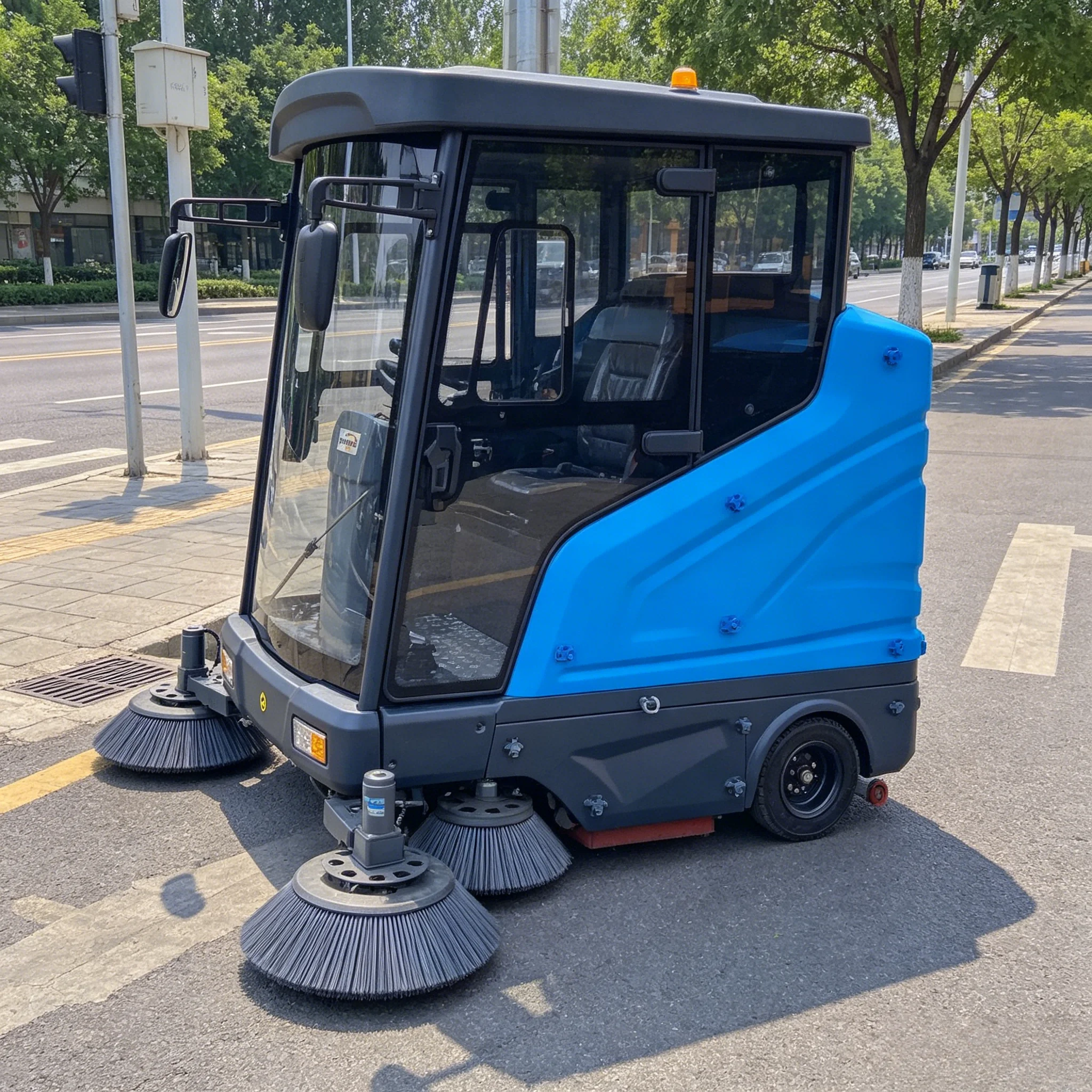 Customized Street Sweeping Clean Road Truck Robot Industrial Vacuum Sweeper Electric Motor 48V Provided Floor Cleaning Machine