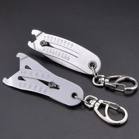 Portable Precise Thread Size Checker Keychain Caliper Gauge Metric Imperial Hexagon Nut Screw Thread Quick Manual Measuring Tool