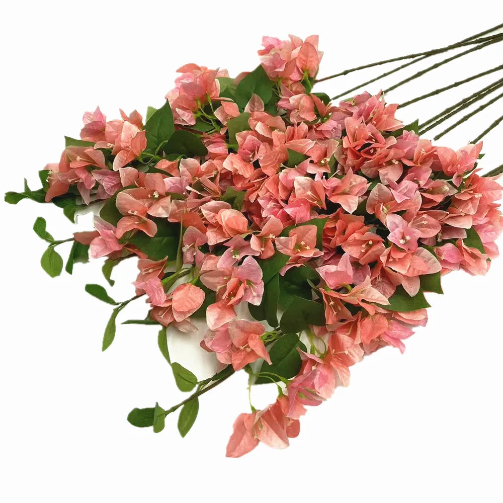 Imagem -06 - Escalada Artificial Bougainvillea Flor Longa Bougainvillea de Seda Spectabilis Blossom Tree Branch Videira 80cm 20 Pcs