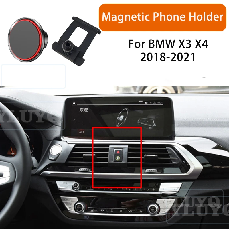 

For BMW X3 X4 G01 G02 2018 2019 2020 2021 Car Magnetic Phone Holder, High-End Ball Head Mount Specifically