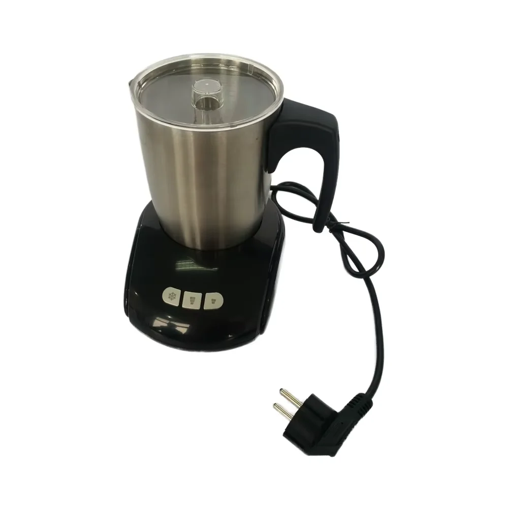 Professioneller elektrischer Milchaufschäumer mit SS-Gehäuse, Schaummaschine für den Heimgebrauch für Cappuccino, Latte, Schokolade, automatischer Milchmischer