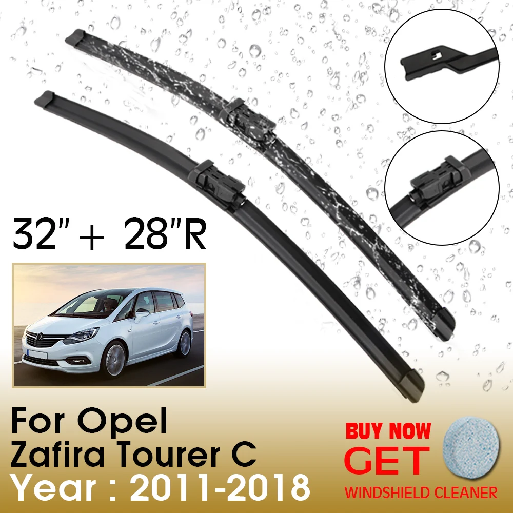 

Car Wiper Blade For Opel Zafira Tourer C 32"+28"R 2011-2018 Front Window Washer Windscreen Windshield Wipers Blades Accessories