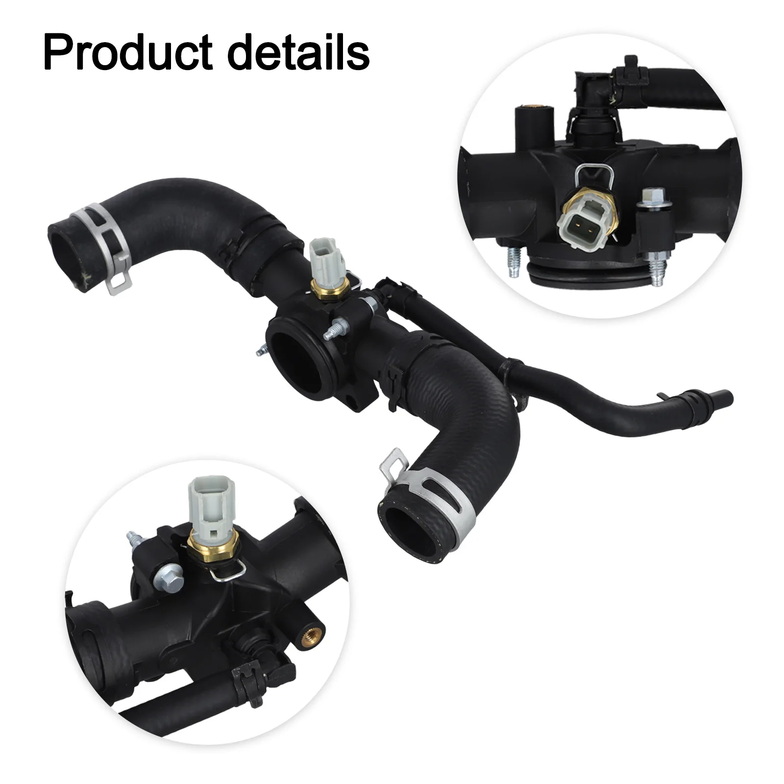 

V8 Diesel Hose Coolant Hose Anti-corrosion Feature Black Color Easy To Install Made Of ABS Material Non-deformation Construction