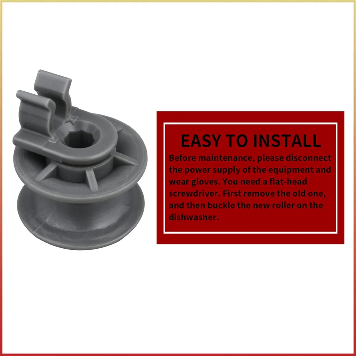 A86I-8Pcs 4581DD3002A Dishwasher Upper Rack Wheels,Dishrack Roller and Axle Assembly Replacement Part for LG