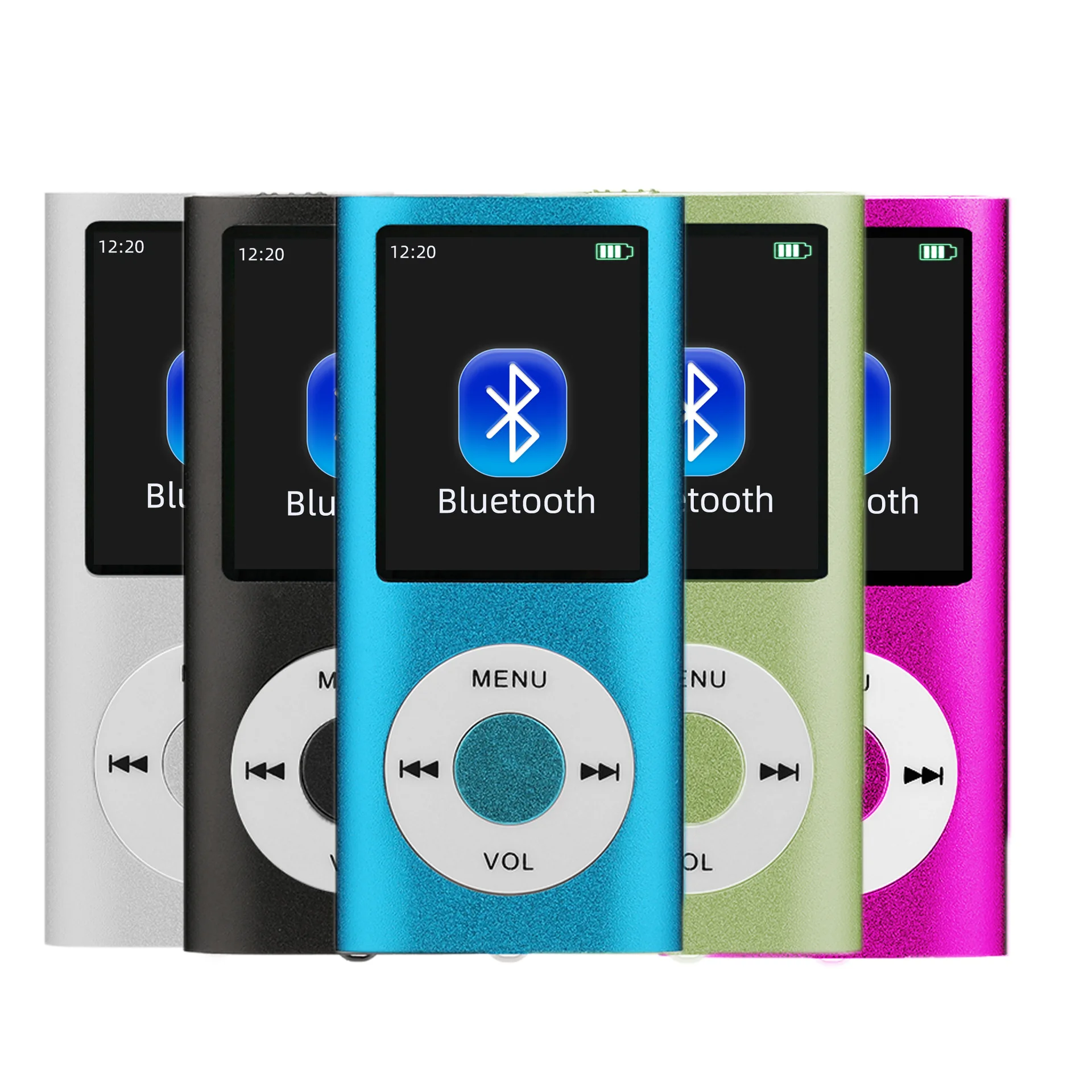 مشغل MP3 بشاشة LCD مقاس 1.8 بوصة، مشغل موسيقى MP3 محمول أنيق متعدد الوظائف بدون فقدان