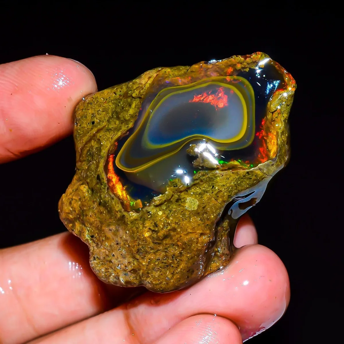 25-80CT Ethiopian Opal Rough Natural Fire Opal Loose Gemstone Jewelry Supply Collector Randomly Selected One