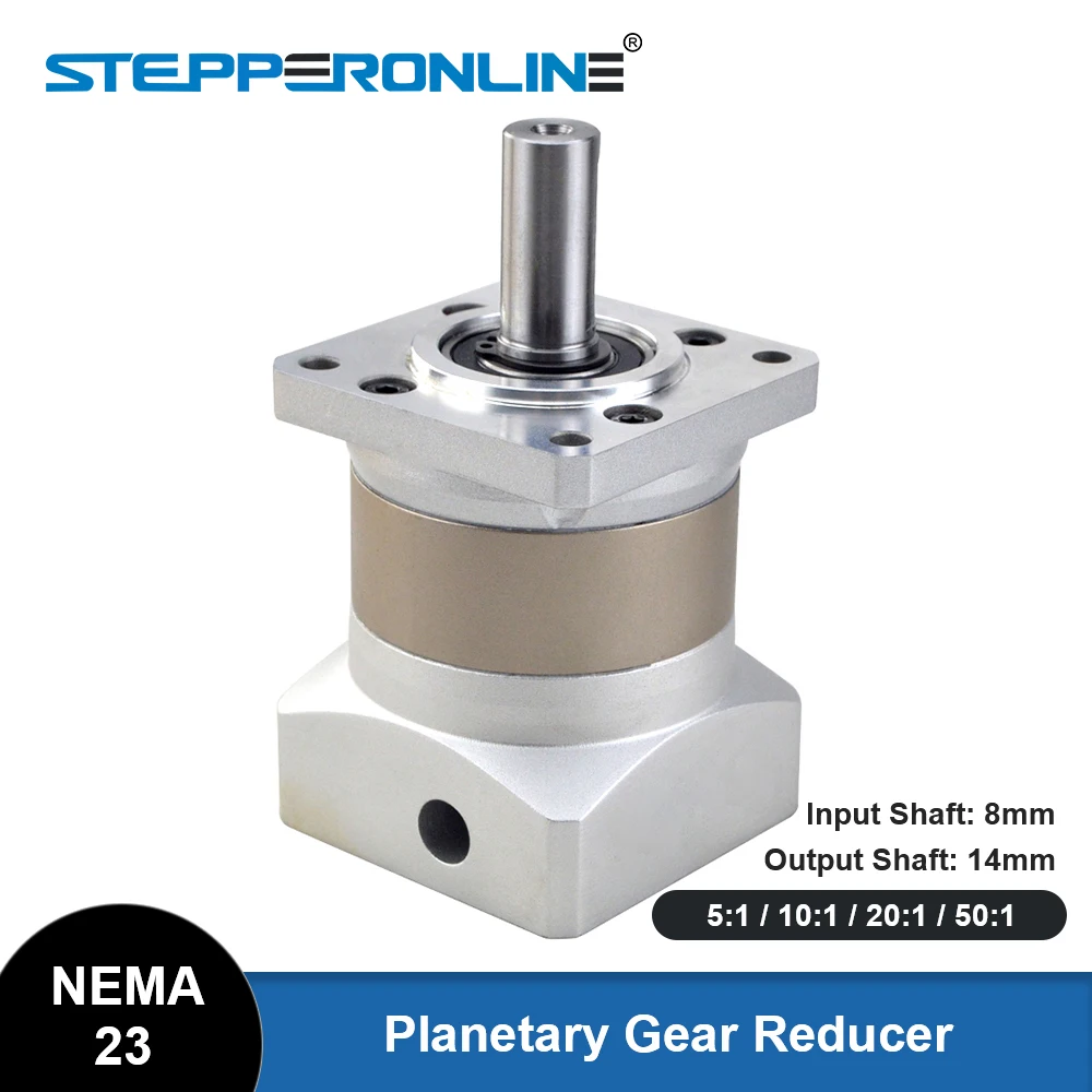 

Nema 23 Planetary Gearbox Stepper Motor Speed Reducer for 8mm Shaft Nema23 57 Motor Ratio 5:1/10:1/20:1/50:1 Gearbox