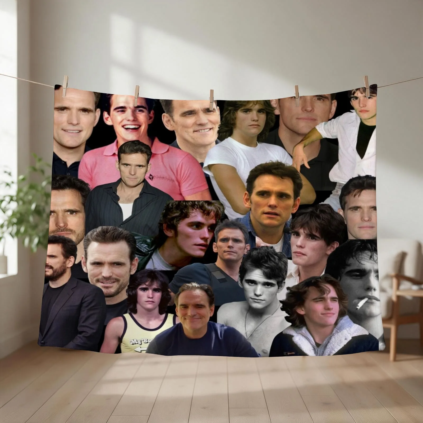 matt dillon collage Throw Blanket couch cozy soft plush fuzzy picnic outdoor blanket