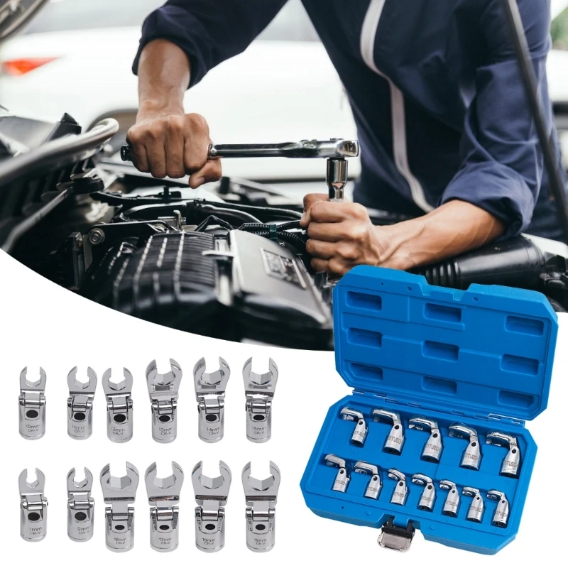 

Multiple Size Brake Line Wrench Spanner Set, Adjustment for Auto Repairs,for Brake Line, Mechanic Workshop Automotive Hand Tool