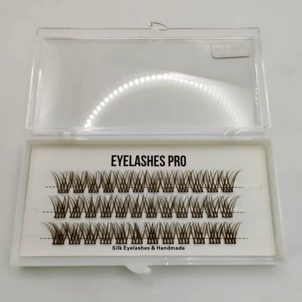Brown 2A DIY Hand Made Eyelash Extension Segmented Flase Lashes Lash Bundles Soft Ribbon Strip Eyelashes Makeup Lashes