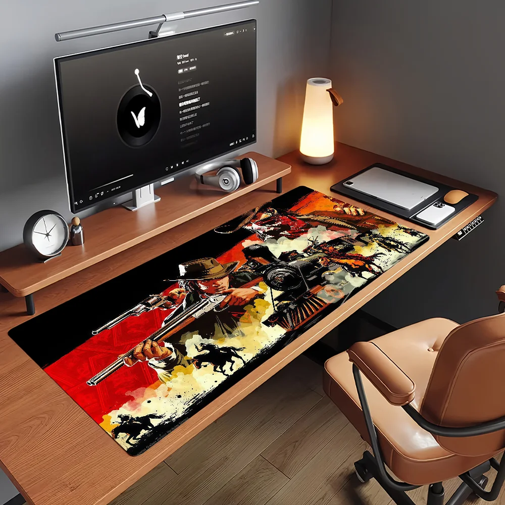 R-Red D-Dead R-Redemption 2 Mouse Pad Non-slip Locking Edge DeskMat PC Laptop Accessories Rubber Office Keyboard Game Carpet