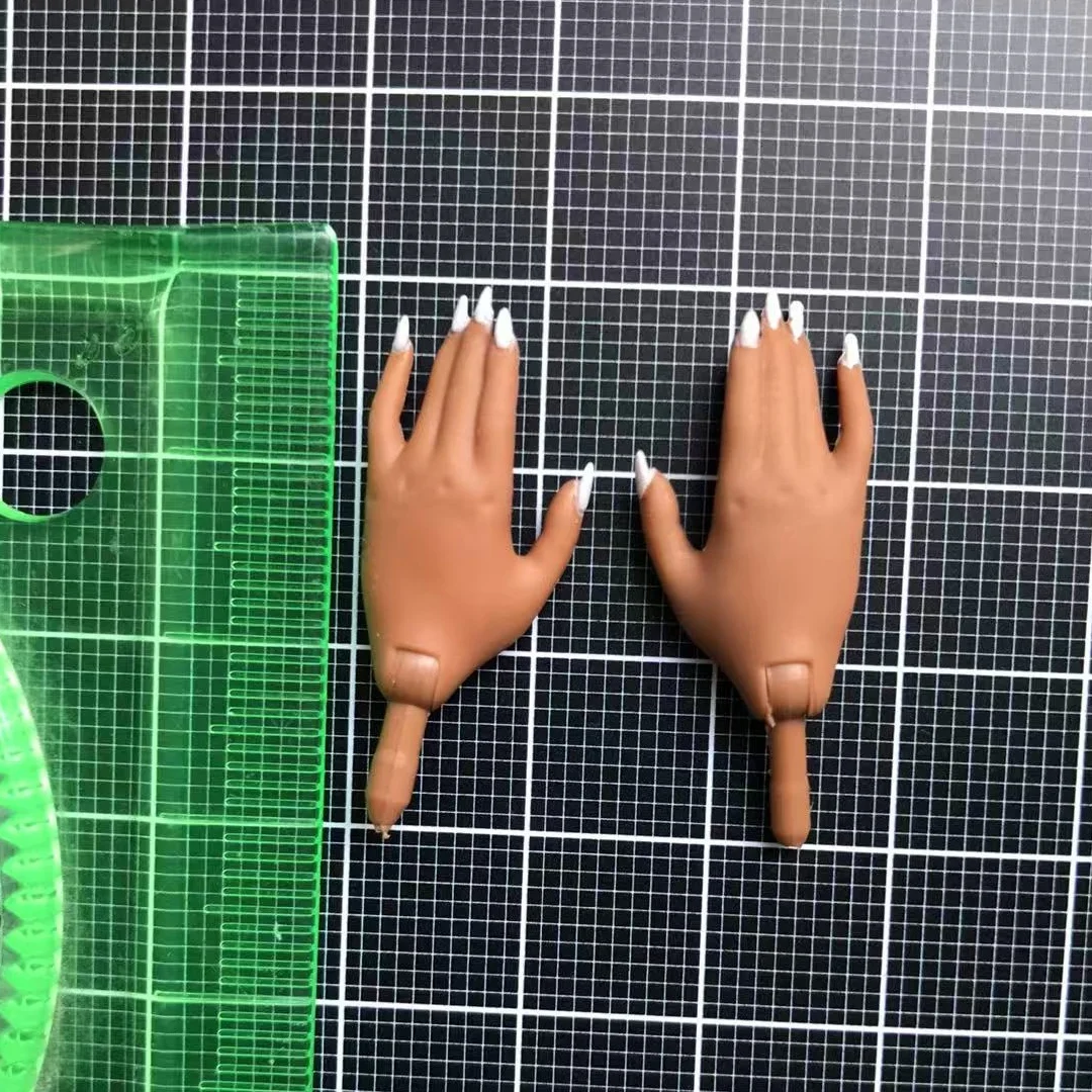 1/6 Puppe Ersatz Hände Mit Nagellack Puppe Teile Weiß Braun Schwarz Farbe Hände LOL Kleine Schwester Puppe Teile – Detail 6