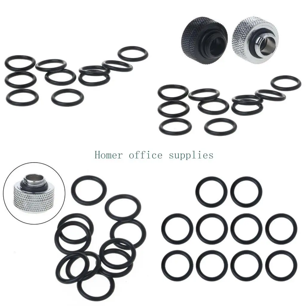 

K43B 10pcs/Bag G1/4" O Ring Water Cooling Silicone Seal Outer Diameter 15mm