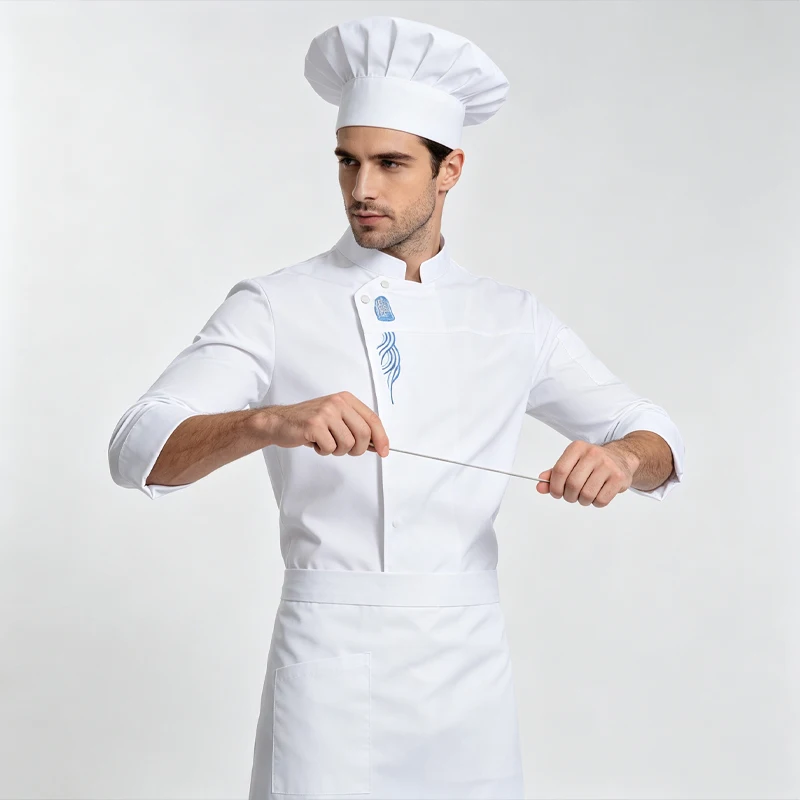 Catering Cooking Shirt Restaurant Kitchen Chef T-shirt Baker Work Uniform Waiter Hotel Clothes Chef's Coat Cafe Workwear