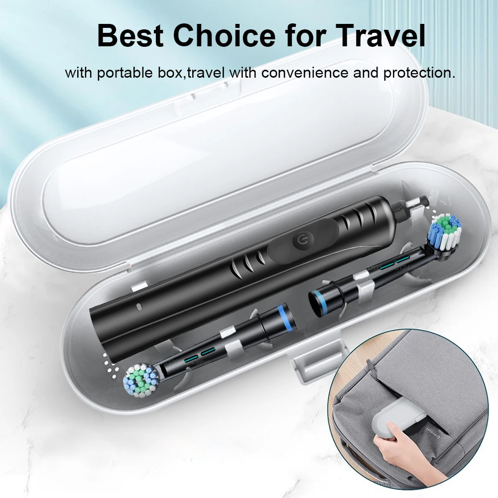 Electric Toothbrush Rotary Rechargeable Electric Toothbrush for Adult Teeth Whitening Rotating Electric Toothbrush with 8 Heads