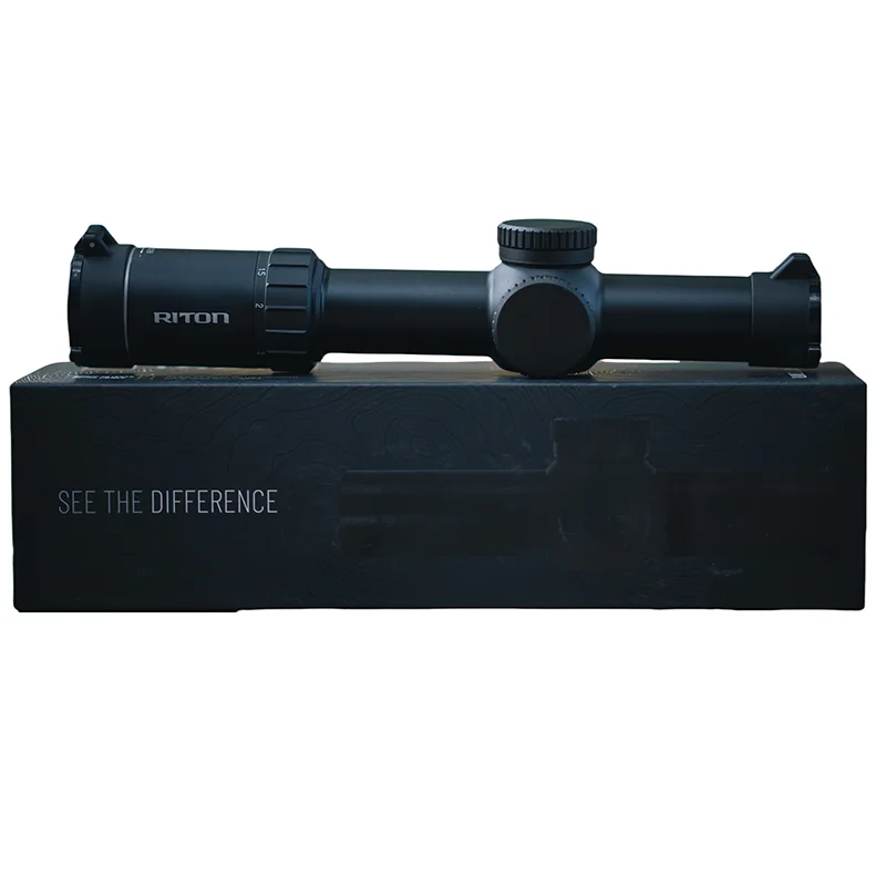 RITON 7 Tactix 1-8 × 24IR  FFP bright illuminated markings 1/2 MOAw/ Zerostop Optics for Hunting