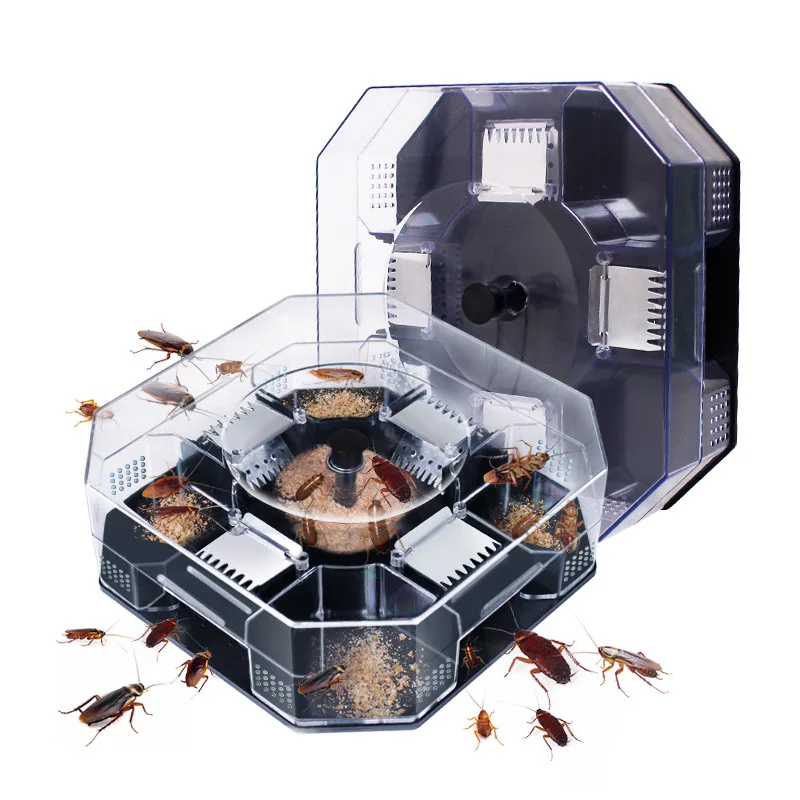 

Reusable Cockroaches Trap Roach Safe Efficient Non-Toxic Killer Anti Cockroaches Bait Box for Pets Home Kitchen Contains Bait