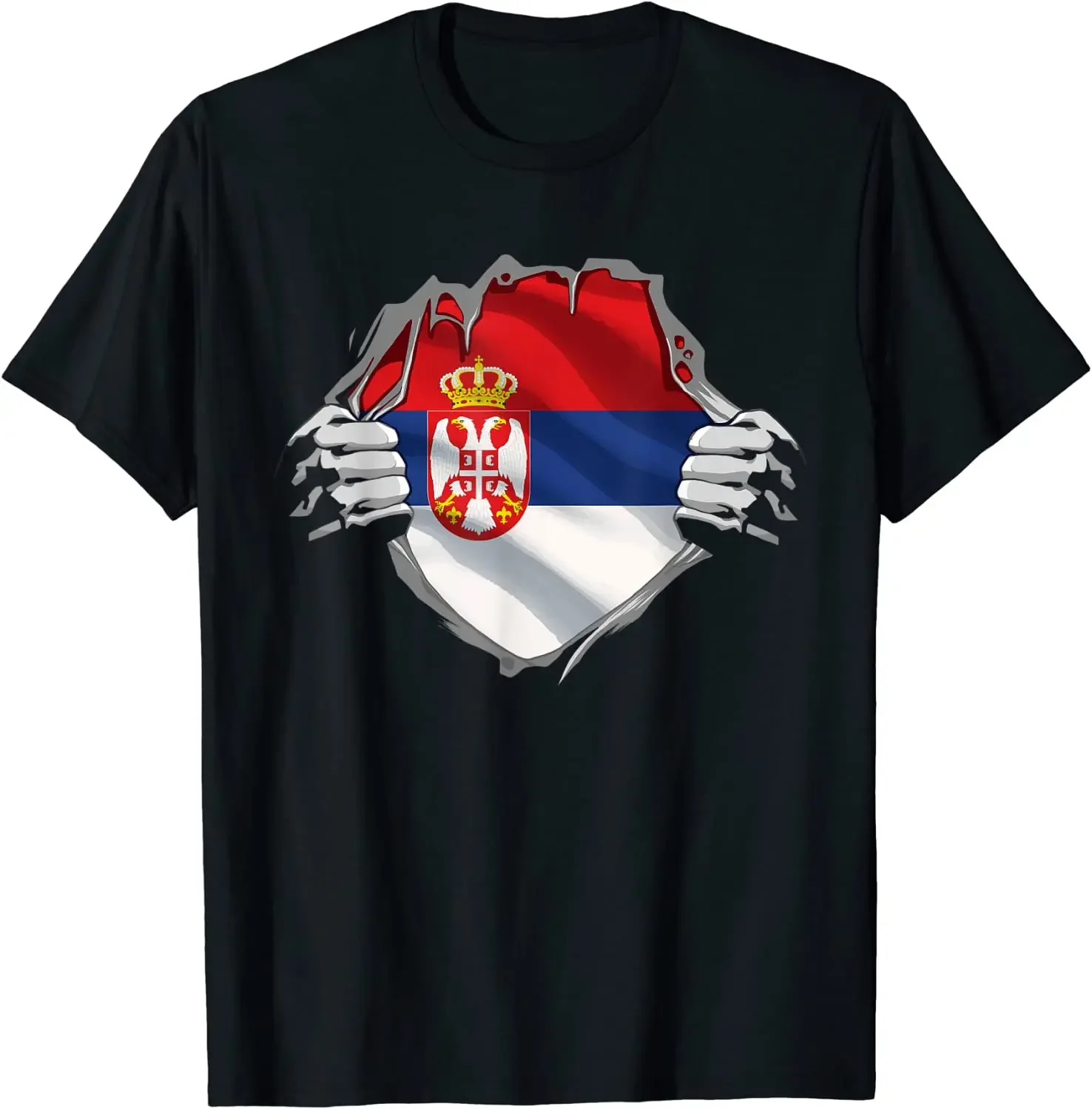 

Super Serbian Heritage Proud Serbia Roots Flag Men T-Shirt Short Sleeve Casual 100% Cotton O-Neck Summer Shirt