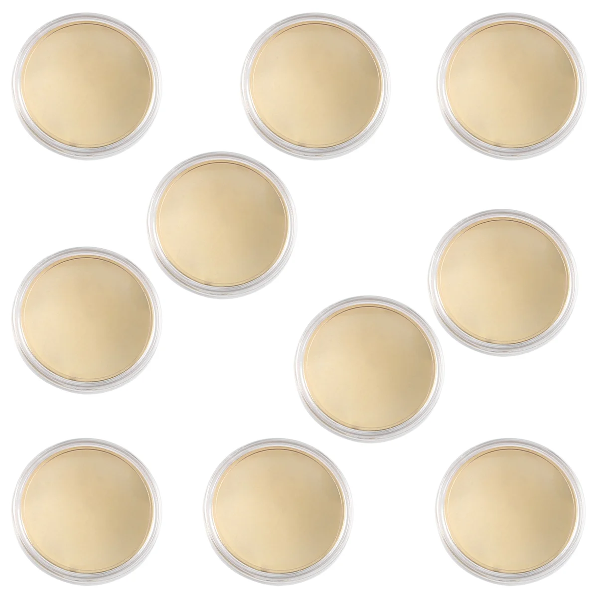 10 Pcs Blank , Engraving Blanks Coins, 40mm Diameter with Acrylic Protection Box (Brass)