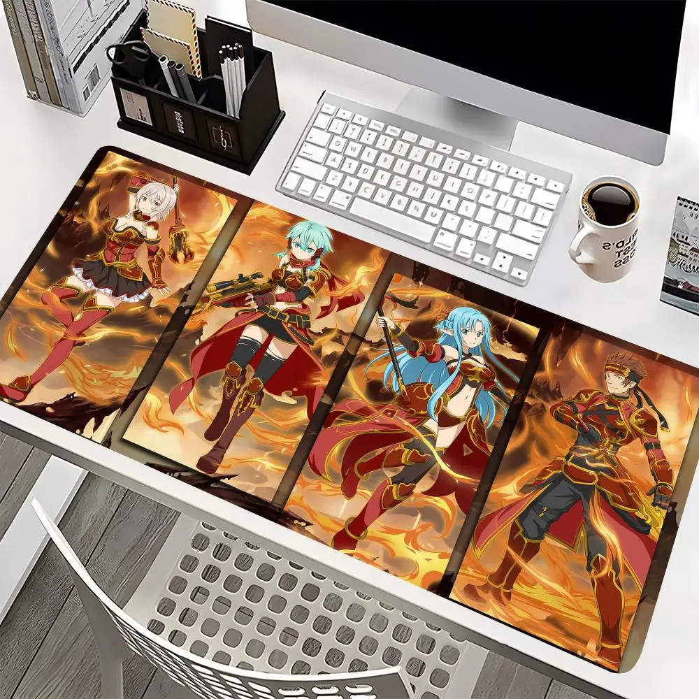 Anime Sword Art Online Mouse Pad Large Accessories 900x400mm Desk Mats Personality Carpet Anti-slip Laptop Soft Mice