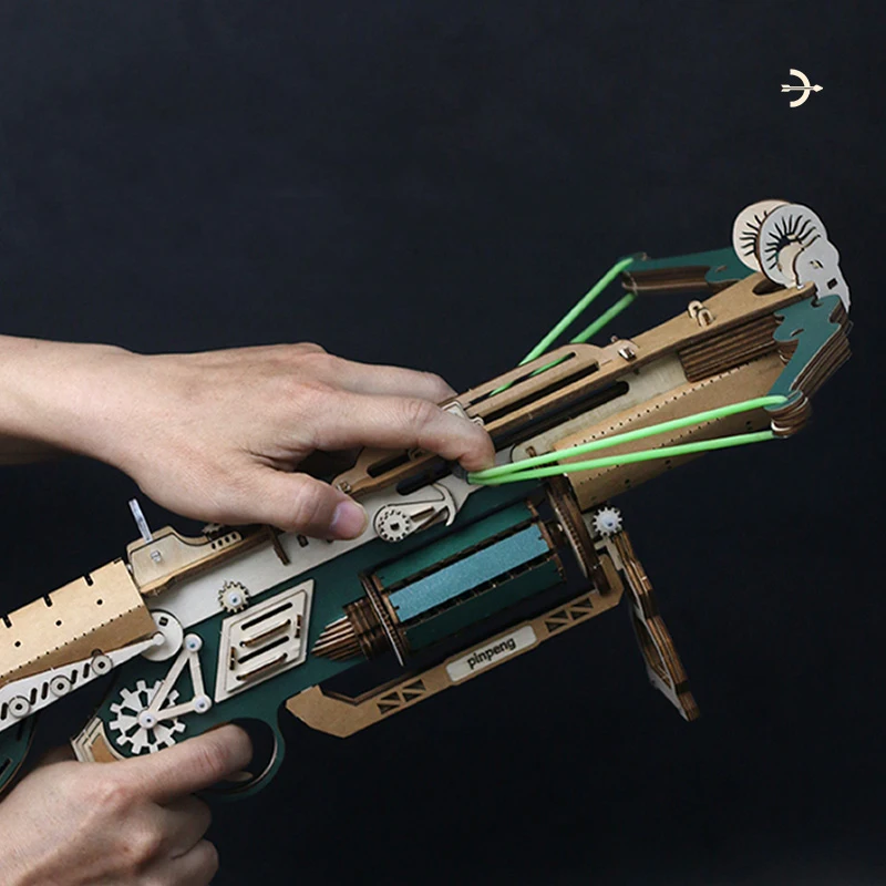 Diy quebra-cabeças 3d de madeira o demônio da besta forte kits modelo em miniatura arma quebra-cabeça para amigos meninos presentes aniversário