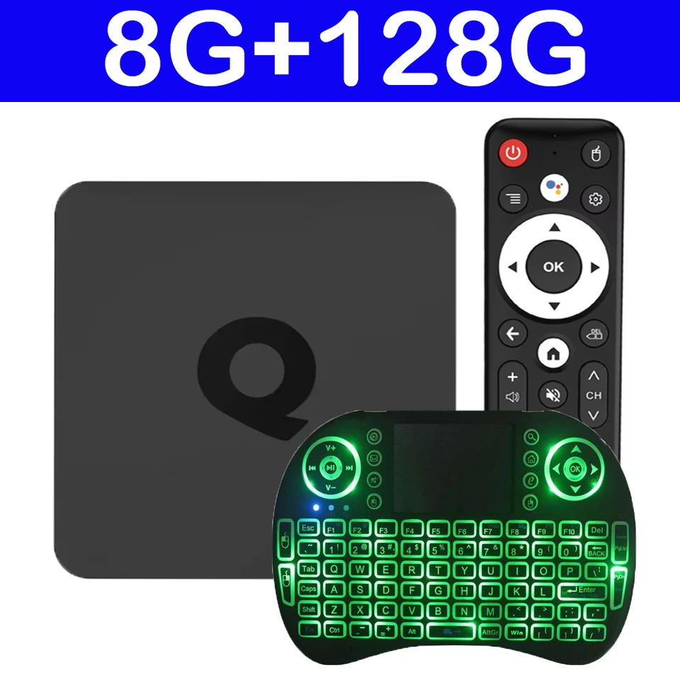 Q10 Smart TV Box Android 14-8K HDR10+, 4GB RAM 64GB ROM, Dual Wi-Fi 2.4G/5G, BT 5.0, Allwinner H313, Google Voice Assistant, Media Player com KODI Q10 Smart TV Box Android 14-8K HDR10+, 4GB RAM 64GB ROM, Dual Wi-Fi 2.4G/5G, BT 5.0, Allwinner H313, Google Voice Assistant, Media Player com KODI