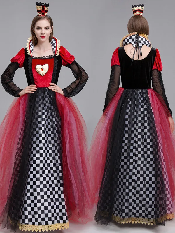 

Adult Women's Halloween Long Gown Court Heart Princess Dress Dance Ball Gown Stage Performance Costume Trendy Clothing