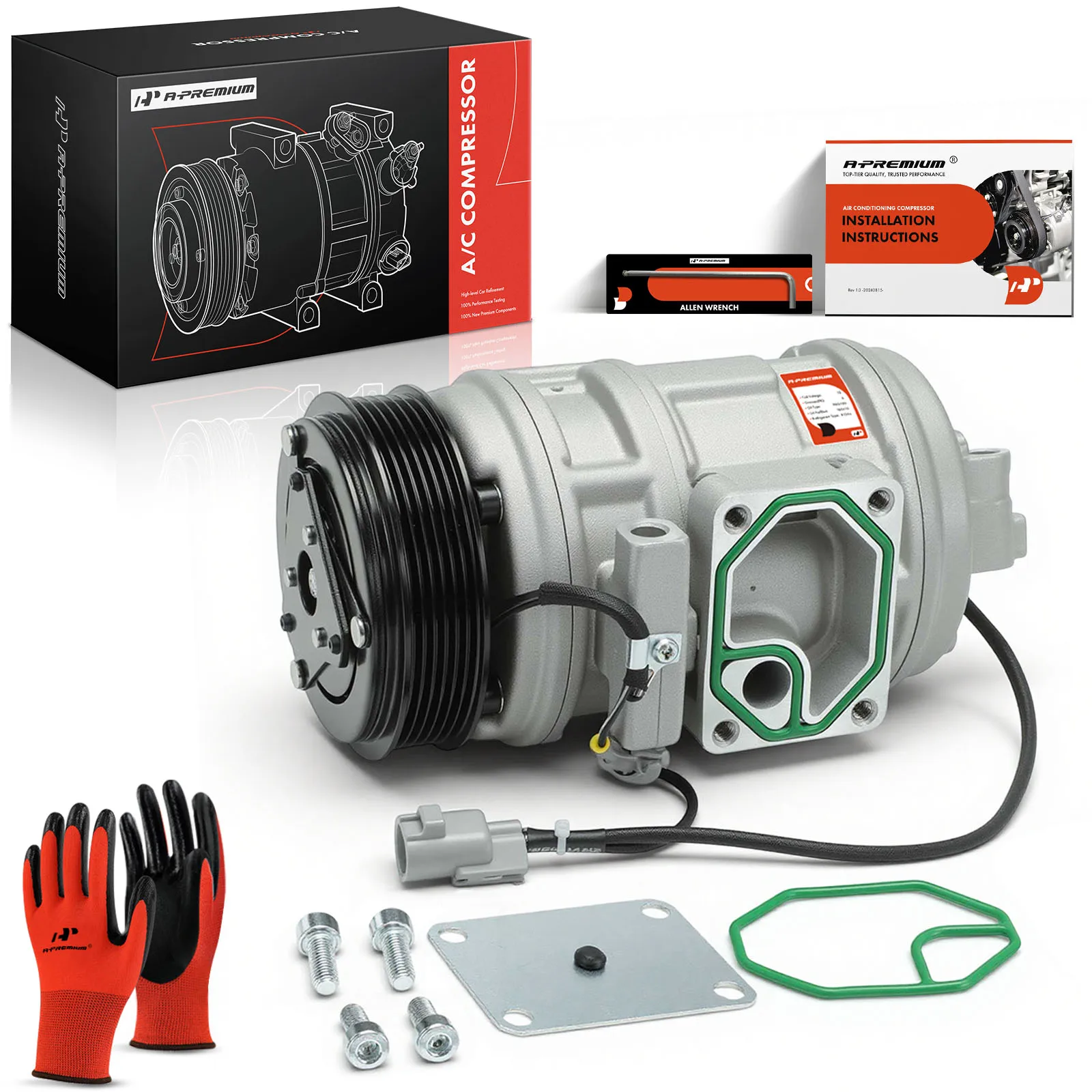 A-Premium AC Compressor with 6-Groove for Lexus LS400 1995-2000 LX470 1998-2007 Toyota Land Cruiser 1998-2007