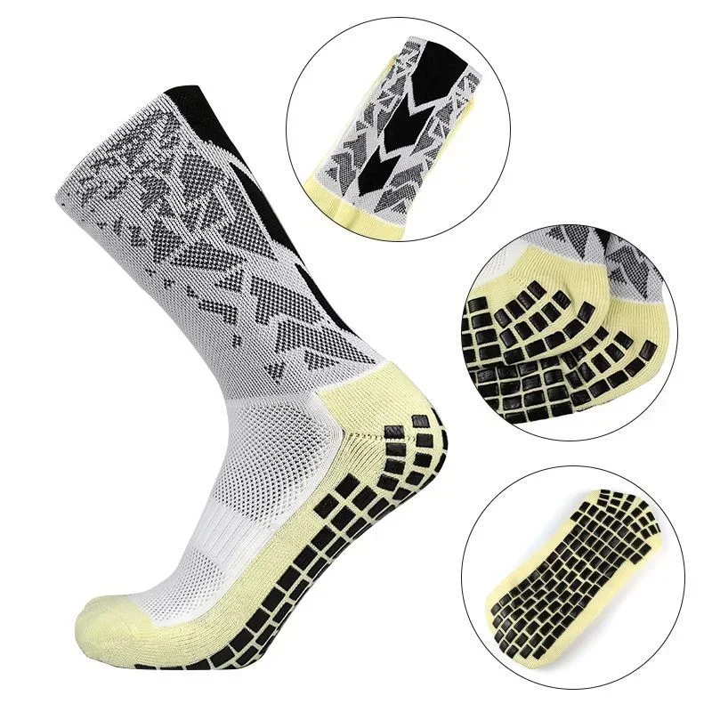 3 Pairs Professional Men Women Camouflage Arrow Soccer Socks Breathable Sports Silicone Anti Slip Grip Football