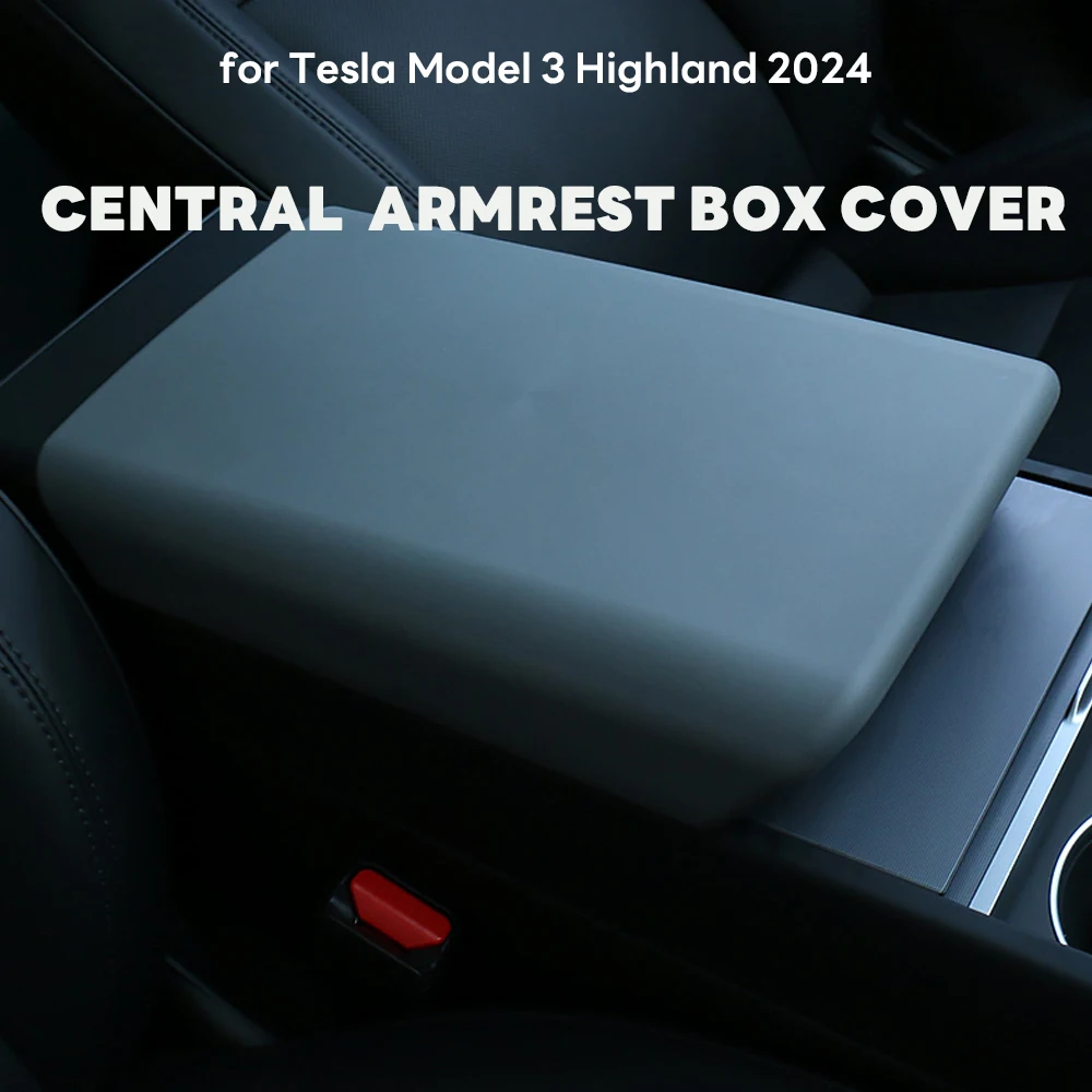 Для Tesla Model 3 Highland 2024 ТПЭ мягкая искусственная Автомобильная Центральная консоль подлокотник для рук крышка автомобильный центральный подлокотник чехол Аксессуары