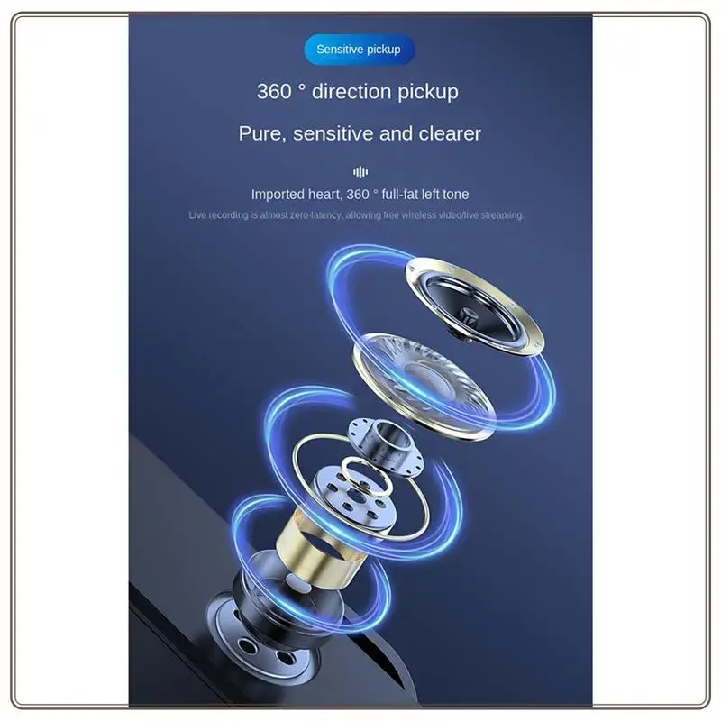 ميكروفون راديو لاسلكي Lavalier إلغاء الضوضاء ميكروفون تسجيل الصوت والفيديو للهواتف الذكية لايف متين وسهل التركيب