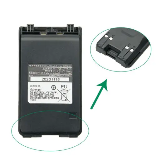 

2pcs NEW 7.2V 2250mAh Li-ion Battery Pack BP-298 for Radio Walkie Talkie ICOM IC-V86 Two Way Radio