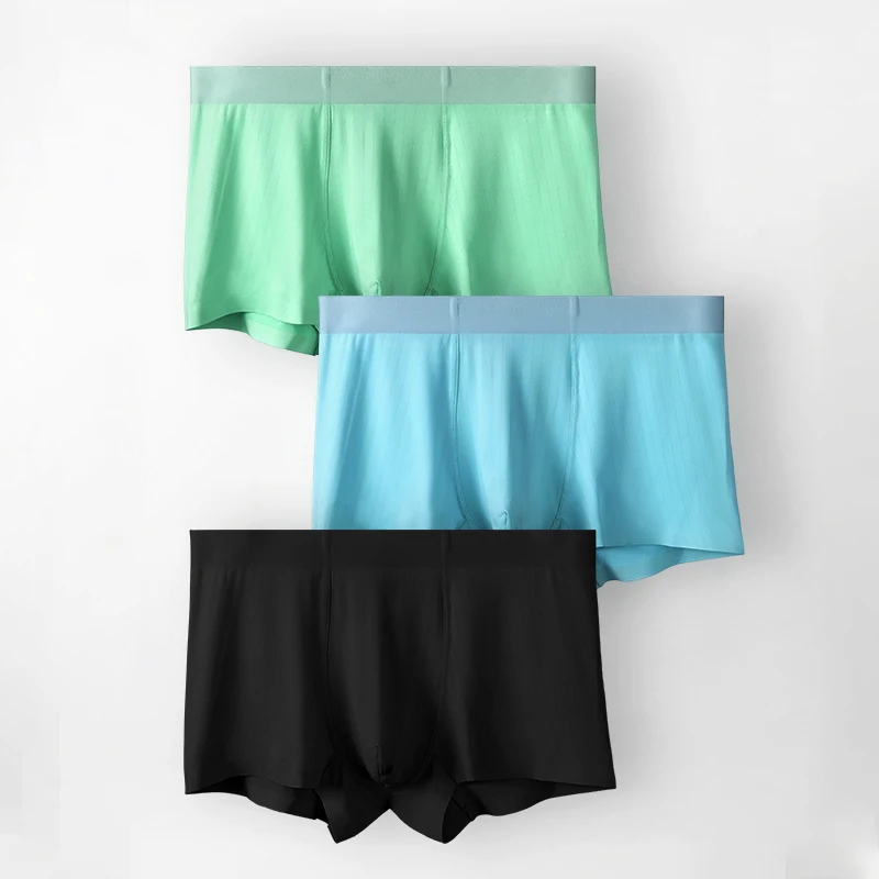 Celana Dalam Pria Boxer Sutra Es Pria Celana Pendek Sejuk Nyaman Tipis Musim Panas Celana Pendek Boxer Bergaya Kepribadian Kepala