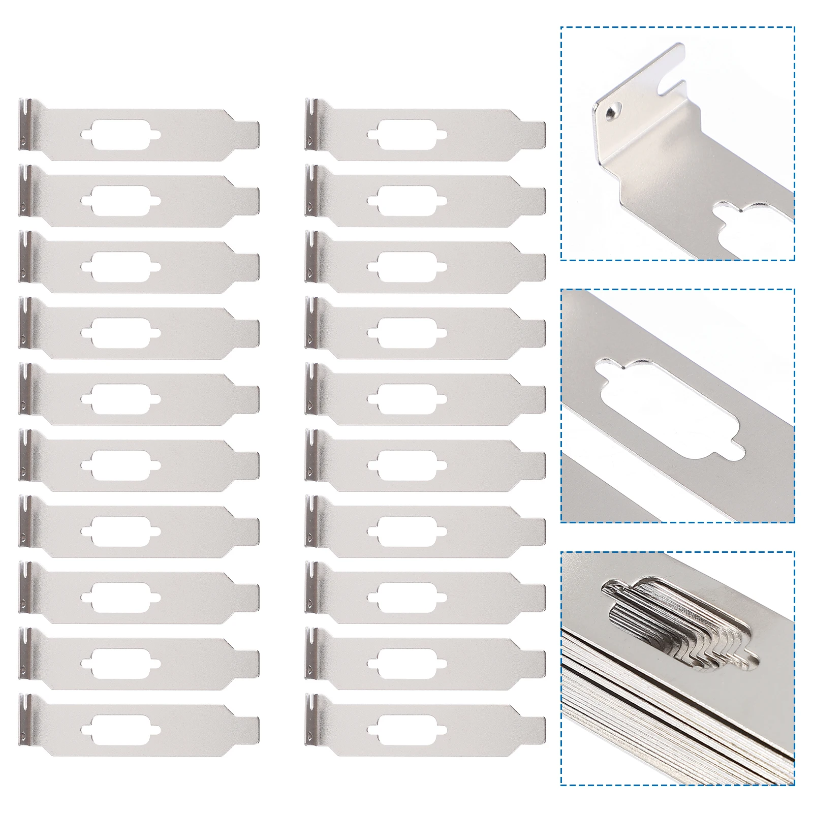 

20 PCS Slot Covers Ventilation Gaming Computer Case Blank PCI Blanking Plate Vented Chassis Block