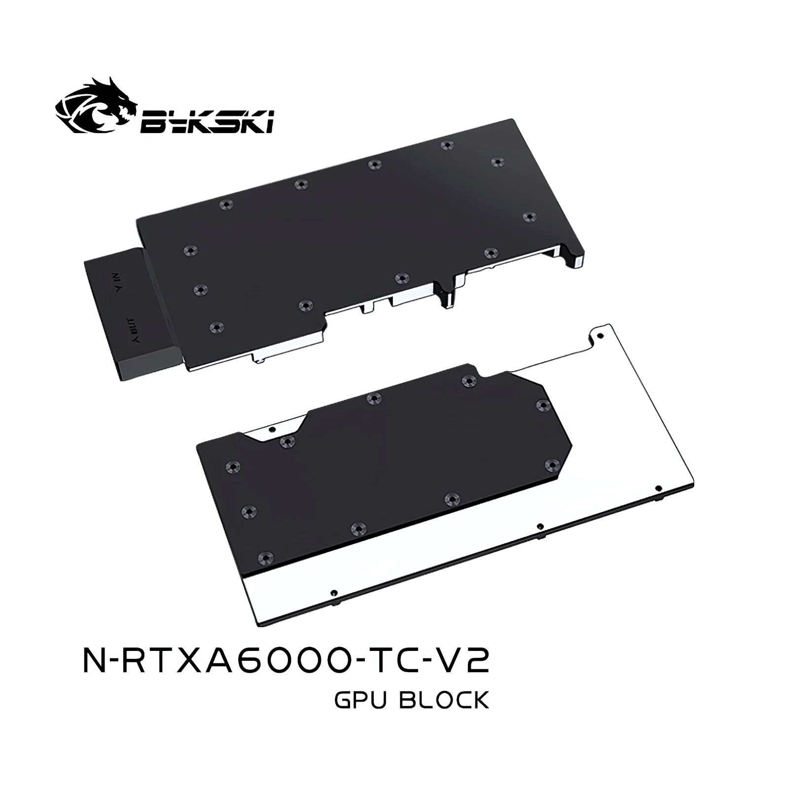 Bykski غطاء كامل مزدوج الجانب لتبريد المياه جميع كتلة وحدة معالجة الرسومات المعدنية لـ NVIDIA A6000 N-RTXA6000-TC-V2 #4