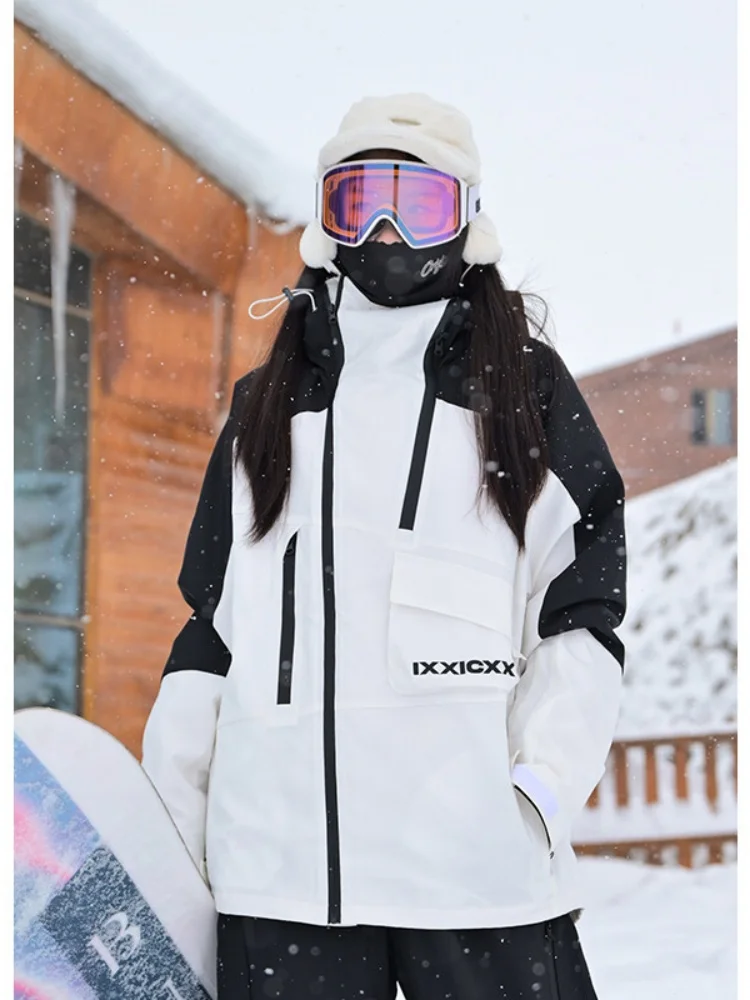 

Thiened Cotton Workwear Jaet for Men Winter Outdoor Snow Skiing Climbing Anti-Cold American Sle Workwear Coat