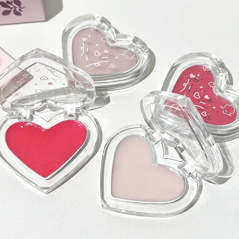 Love Heart Highlighter Blusher Palette Multiuse Water Light Highlighter Blush Cream Brighten Lying Silkworm Face Makeup Korean