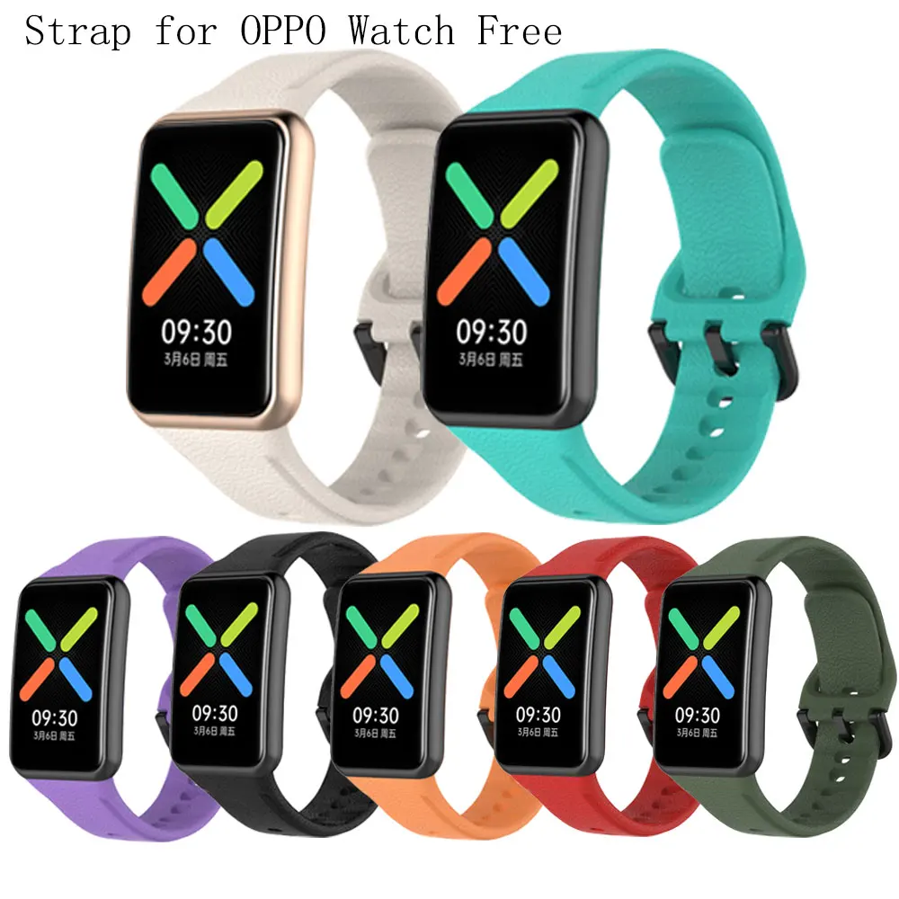 Silicone Watch Strap For Oppo Watch Free Band Replacement Bracelet  Wristband Watchstrap Sport Belt Accessories