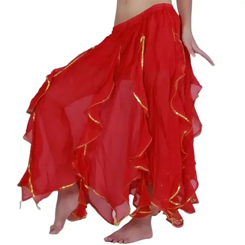 1pc Belly Dance Skirt Costume Indian Dancer Long Skirts Women Sexy Belly Dance Chain Hip Scarf Women Show Costumes