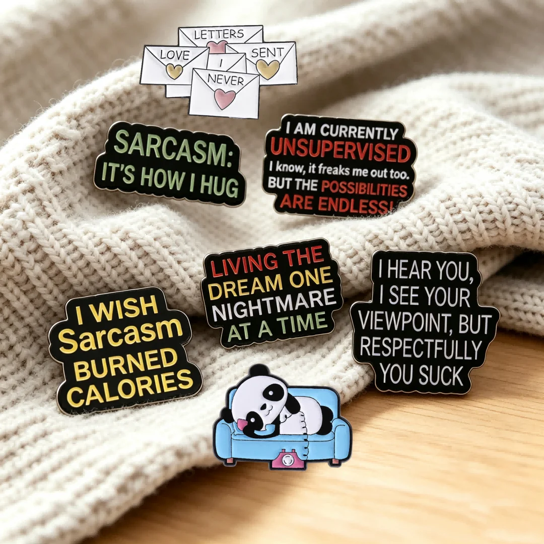 Funny  Attitude Slogan Enamel Pin“I HEAR YOU,I SEE YOUR VIEWPOINT, BUT RESPECTFULLY YOU SUCK ”Badge Backpack Pins Accessory Gift