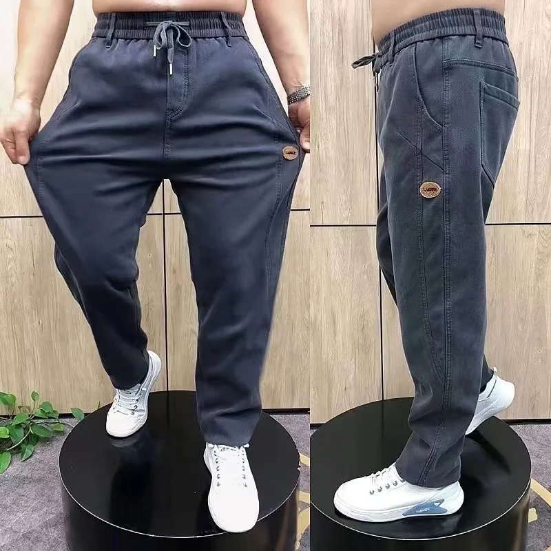 

Men's Casual Loose Fit Jeans Durable Dirt Resistant Workwear Summer Loose Size Extra Large Elastic Waist Cargo Pants